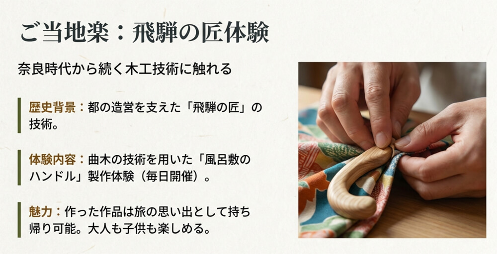 飛騨の匠の技を体験できる界奥飛騨のご当地楽