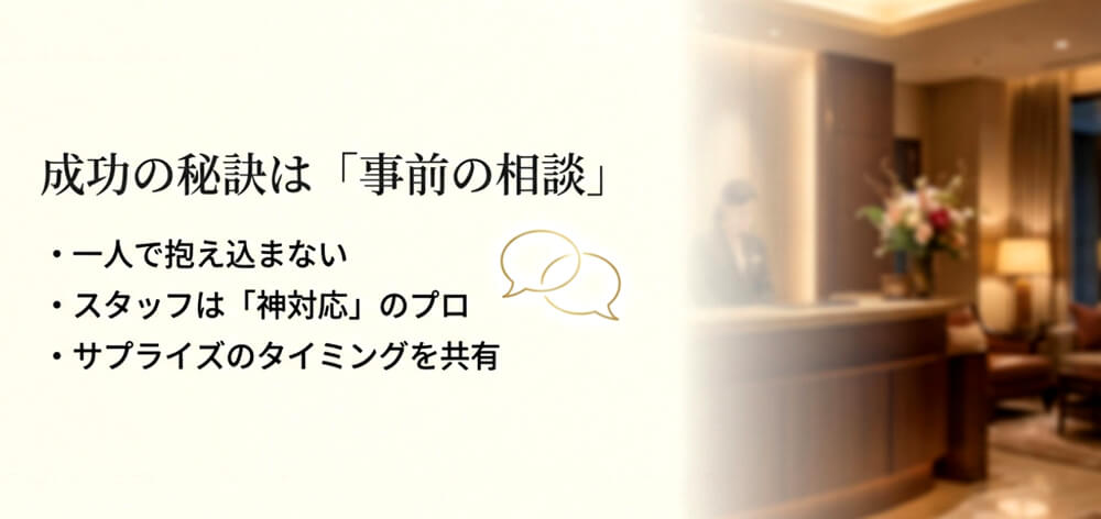 成功の秘訣は事前の相談