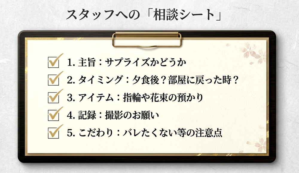 スタッフへ伝えるべき「相談シート」項目